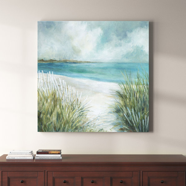 Beachcrest Home Coastal Fences Painting on Canvas & Reviews Wayfair